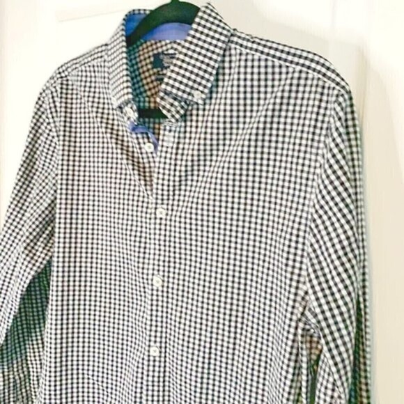 Penguin Heritage Slim Flit Checkered Button Down Lightweight Dress Shirt - Picture 3 of 9